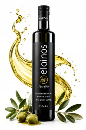 Oliwa z Oliwek Grecka Extra Virgin Elainos Pure Gold butelka 750 ml